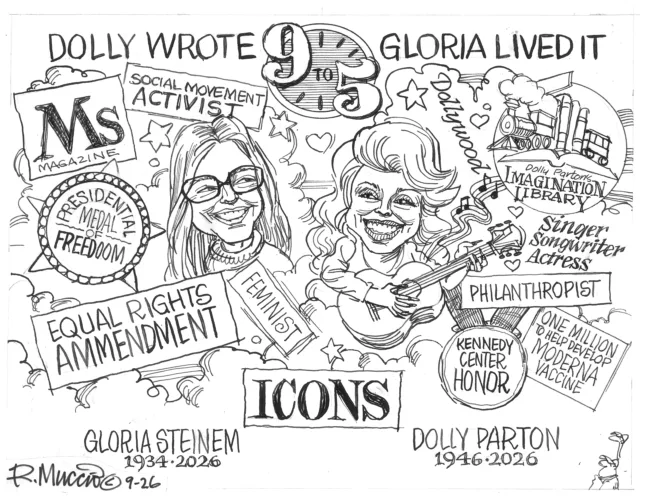Rick Muccio editorial cartoon for Sept. 4: Gloria and Dolly